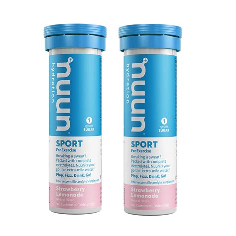 Nuun Hydration: Strawberry Lemonade Electrolyte Drink Tablets (2 Tubes ...