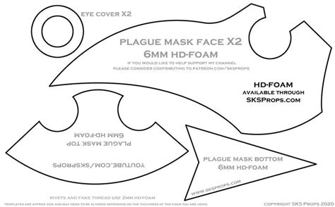 Plague Doctor Mask | Free PDF Template