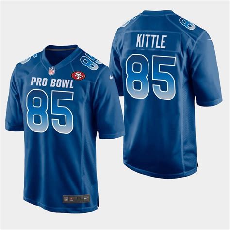 Men's 2019 Pro Bowl San Francisco 49ers #85 George Kittle Blue NFC Game ...