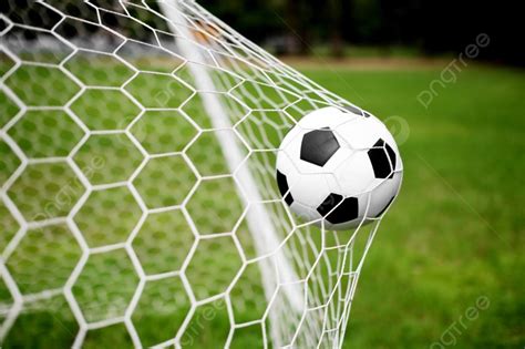 Soccer Ball In Goal Net Photo Background And Picture For Free Download ...