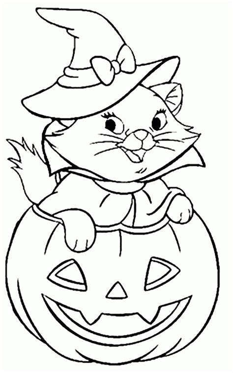 44+ Halloween Cat Coloring Pages Printable | Free Wallpaper