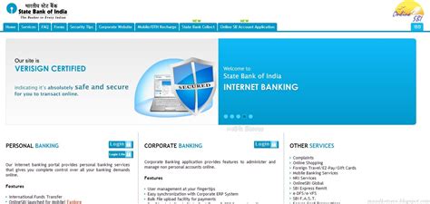 Online Banking of State Bank of India Help Center ~ A Common Man With ...