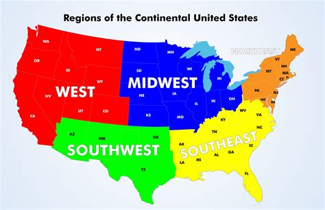 5 US Regions Map and Facts | Mappr