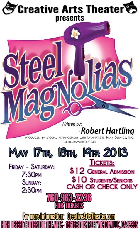 Creative Arts Theater presents Steel Magnolias - Creative Arts Theater