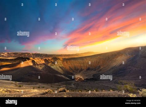 Sunrise at Ubehebe Crater Stock Photo - Alamy