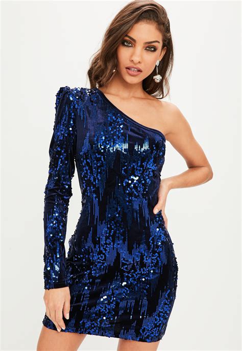 blue sequin mini dress – royal blue sequin dress – Brapp