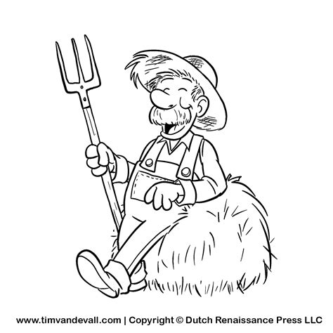 farmer-bw-clipart - Tim's Printables