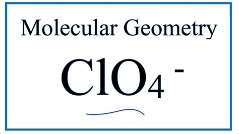 ClO4 - Molecular Geometry / Shape and Bond Angles - YouTube