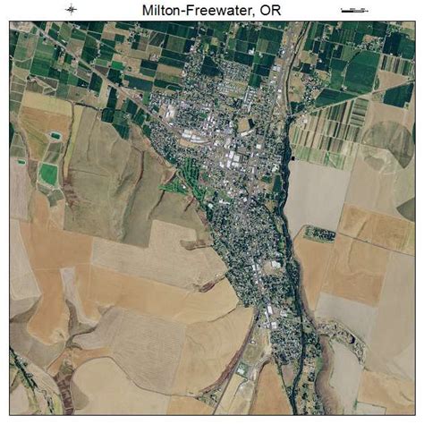 Aerial Photography Map of Milton Freewater, OR Oregon