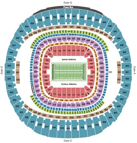 Superdome Seating Chart With Seat Numbers | Awesome Home