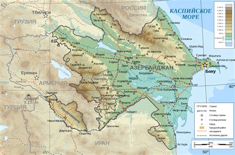 Maps of Azerbaijan | Detailed map of Azerbaijan in English | Tourist ...