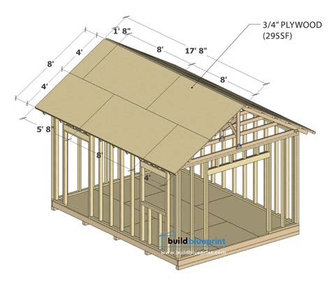 12x16 Shed DIY Plans - Gable Roof - Build Blueprint