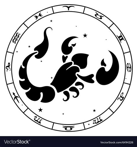 Zodiac sign scorpio Royalty Free Vector Image - VectorStock