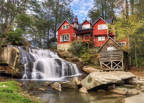 Mill Shoals Falls - Wnc Blue Ridge Waterfalls Photograph by Dave Allen