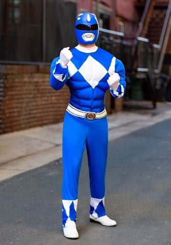 Power Rangers Men's Blue Ranger Muscle Costume