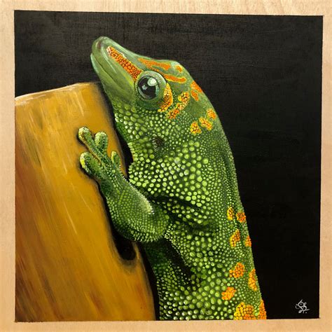 Day Lizard Painting, Acrylic Lizard Painting, Animal Painting, Acrylic ...