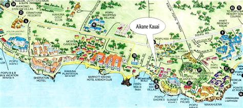 Poipu Beach Tourist Map - Poipu • mappery Kauai Vacation, Vacation ...