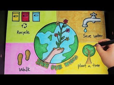 Environment Day Poster Ideas | Save Earth Day Poster Drawing | Earth ...