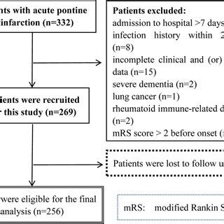 Diagram illustrating how patients with acute pontine infarction were ...