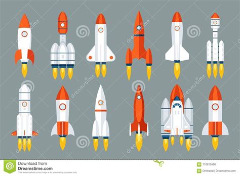 Space Rocket Start Up Launch Symbol Innovation Development Technology ...