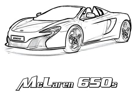 McLaren 570S Coloring Page - Free Printable Coloring Pages for Kids