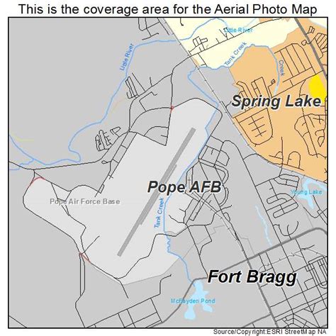 Aerial Photography Map of Pope AFB, NC North Carolina