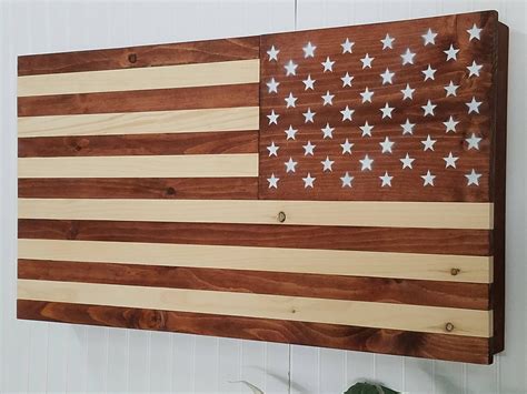 20 Photos Wooden American Flag Wall Art