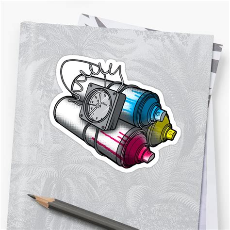 "Graffiti Bombing" Stickers by rubyred | Redbubble