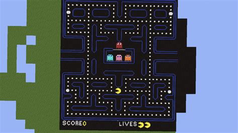 Pacman Pixel Art (Full level) Minecraft Project