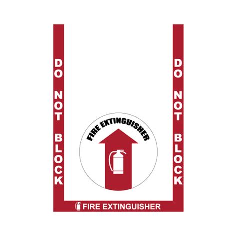 Fire Extinguisher 3-Piece Floor Marking Kit | Stop-Painting.com