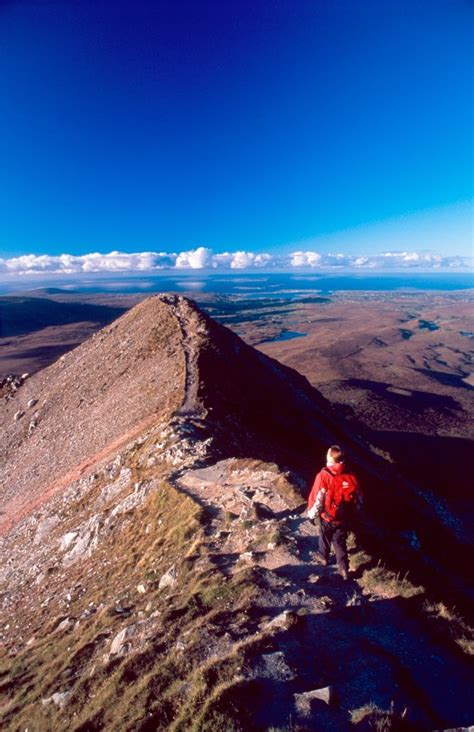 Photo Prints Wall Art - Walker approaching the summit of Errigal ...