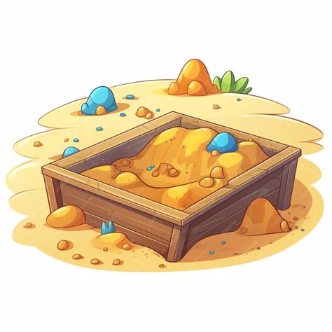 Premium AI Image | Sandbox 2d cartoon vector illustration on white ...