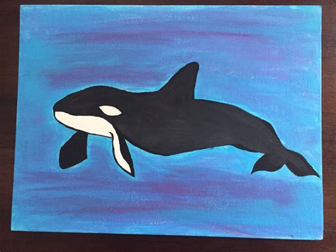 Orca Whale acrylic painting | Etsy