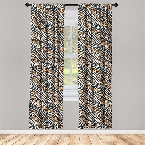 Animal Print Window Curtains, Exotic Inspired Leopard and Zebra Skin ...