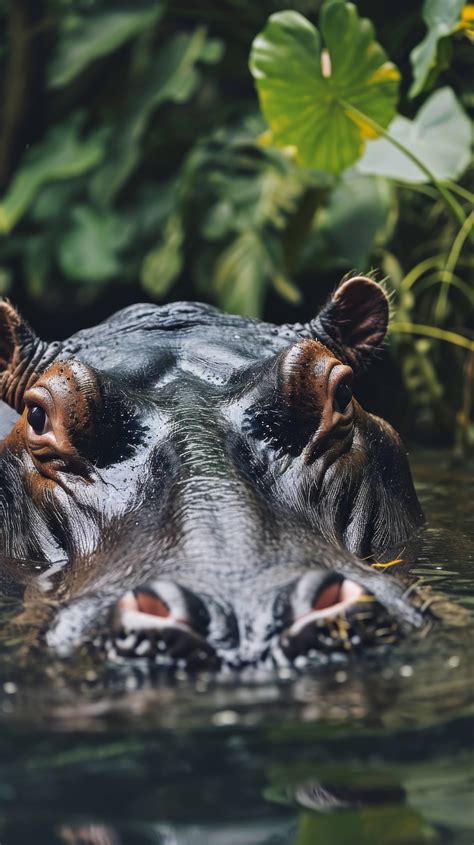 Underwater Hippo Photography - Majestic Creature in Its Natural Habitat.