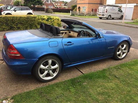 Mercedes SLK 200 convertible blue | in Mansfield, Nottinghamshire | Gumtree