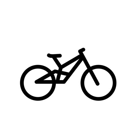 simple bike line outline vector icon illustration flat design 2427807 ...