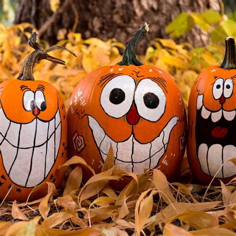 Funny Painted Pumpkin Faces