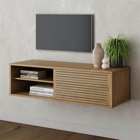 Nathan James Monroe 43 in. Floating TV Stand, Wall Mount TV Console ...