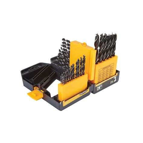 Brad Point Wood Drill Bit Set, 29 Pc