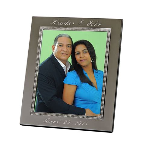 Engraved Crystal Anniversary Photo Frame 8" x 10"