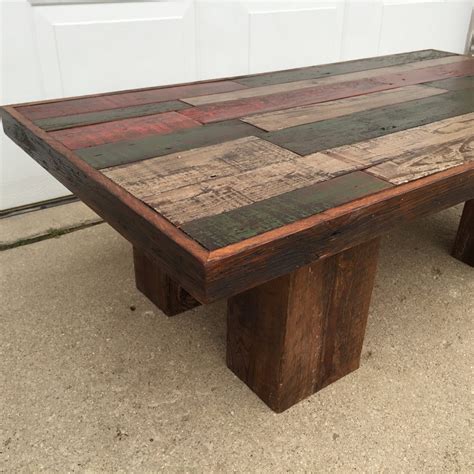 Reclaimed barn wood coffee table. This is beautiful rustic