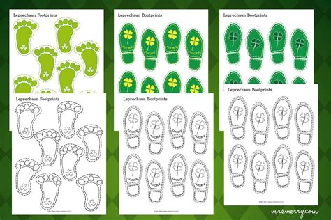 Printable Leprechaun Footprints Template - Free Printable Templates