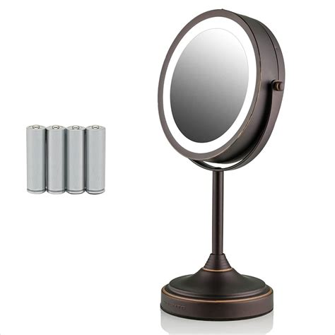 Ovente Makeup Mirror with Lights and Magnification, 7'' Table Top, 360 ...