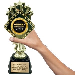 Amazon.com : Employee of The Month Trophy - Customized Award for ...