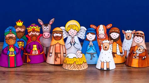 A printable Nativity scene craft your kids will love to make