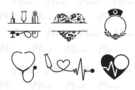 Nurse Monograms SVG (478496) | Cut Files | Design Bundles