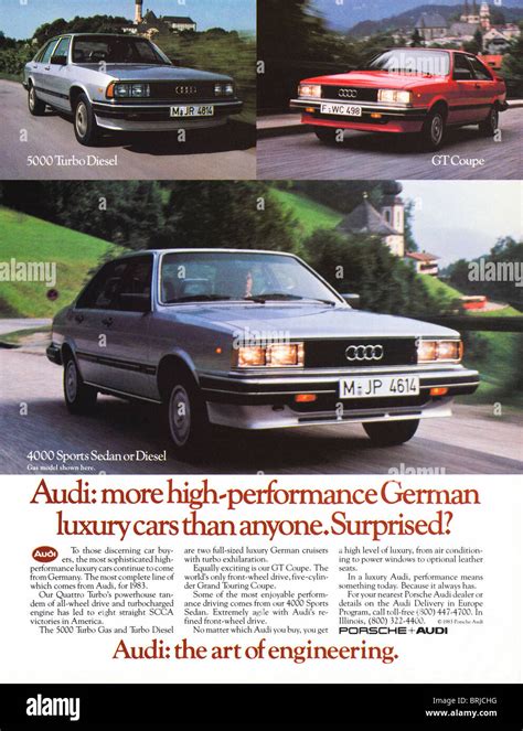 Audi German luxury cars color advert in American fashion magazine circa ...