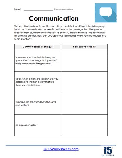 Communication Worksheets - 15 Worksheets.com