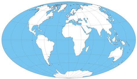 Simple Printable World Map Outline